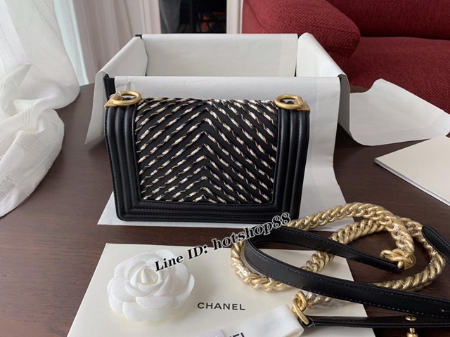 CHANEL女包 19SS新品 leboy高級手工坊系列 純手工刺繡 小牛皮 香奈兒單肩包 手提肩背斜挎包 djc1826